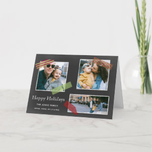 Cartes Pour Fêtes Annuelles Chalkboard Washi Bande Multiphoto Collage