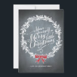 Cartes Pour Fêtes Annuelles Chalkboard Wreath Red Ribbon Holiday Card<br><div class="desc">La This Rustic Chalkboard Holiday card est idéale pour un yet nostalgic yet moderne holiday greeting and est un hôtel design exclusively for Zazzle. Printed red Ribon accent adorns the holiday cruath with white script typography. Add an Envelopments Holiday Stamp from our extensive postage collection to match parfaite with your...</div>