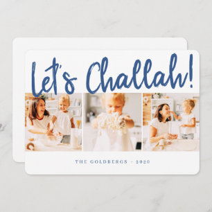 Cartes Pour Fêtes Annuelles Challah Moderne Simple Trois Vacances Photo