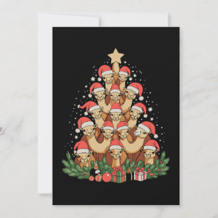 Cartes Pour Fêtes Annuelles Chameau de Noël Arbre Xmas Famille Saison des Fête