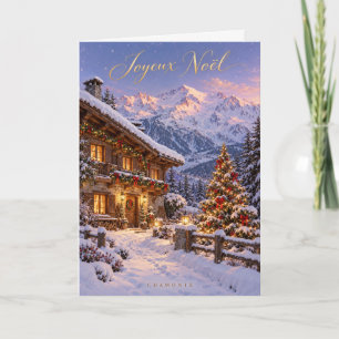 Cartes Pour Fêtes Annuelles Chamonix Mont Blanc Joyeux Noël