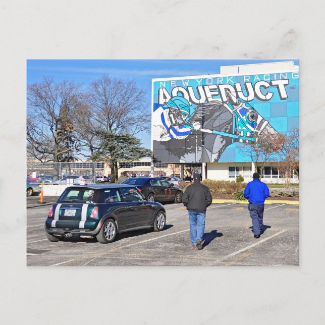 Cartes Pour Fêtes Annuelles Champ de courses d'aqueduc le jour de nouvelle (Devant)