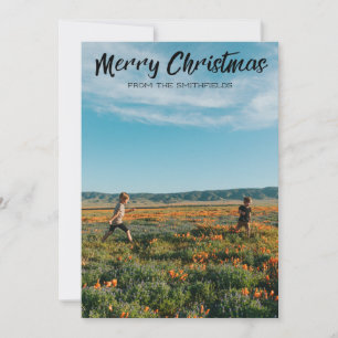 Cartes Pour Fêtes Annuelles Champ de Tournesols Noël de Famille