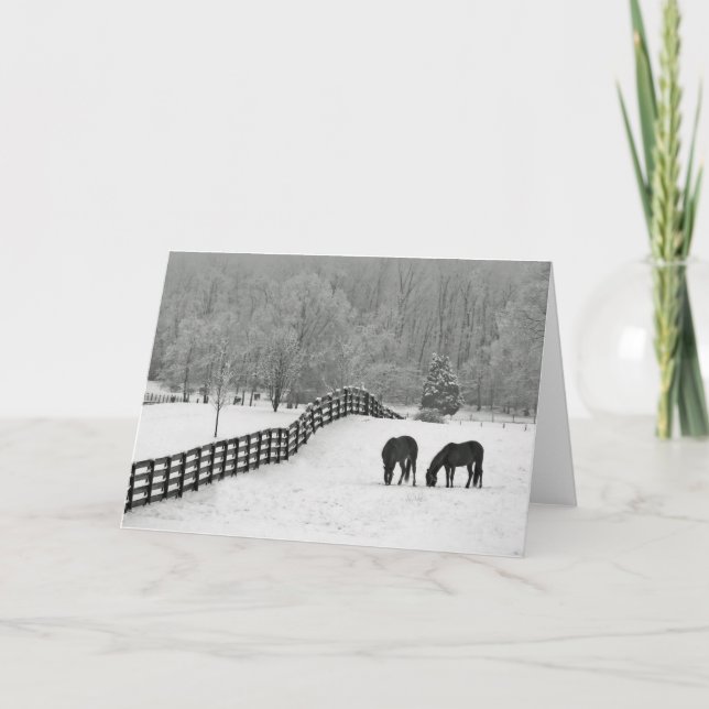 Cartes Pour Fêtes Annuelles Champ d'hiver (Devant)