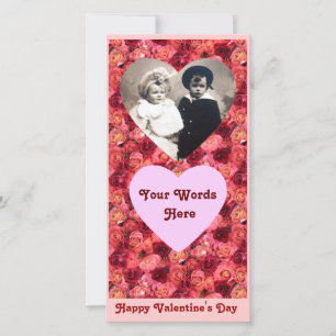 Cartes Pour Fêtes Annuelles CHAMP rose, rouge vif rose rouge vif