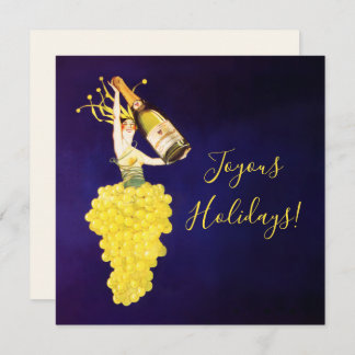 Cartes Pour Fêtes Annuelles Champagne Grapes