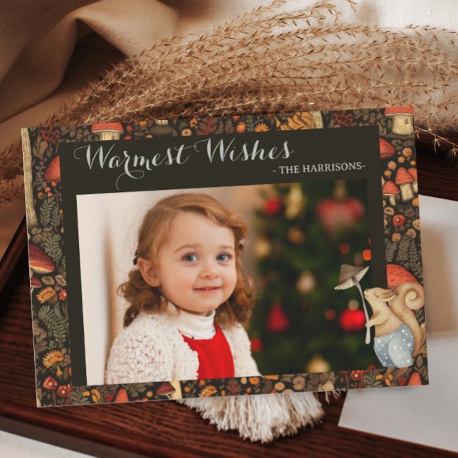 Cartes Pour Fêtes Annuelles Champignons Forêt Boisée Chaleurs (Créateur téléchargé)