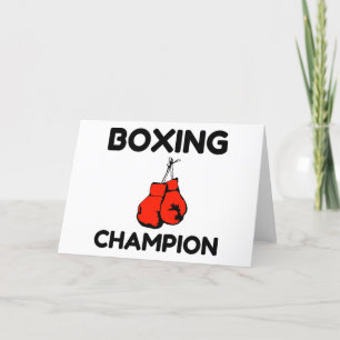 CARTES POUR FÊTES ANNUELLES CHAMPION DE BOXE