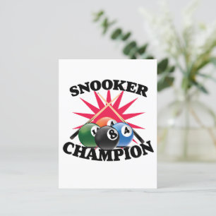 Cartes Pour Fêtes Annuelles Champion de snooker