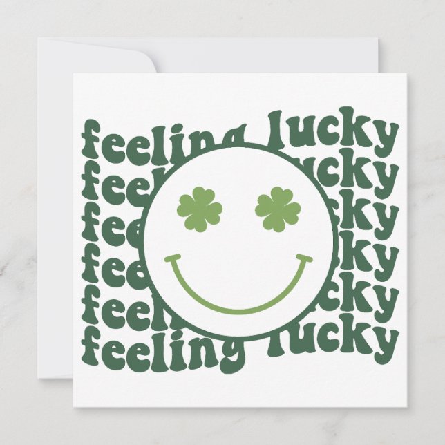Cartes Pour Fêtes Annuelles Chanceux Rétro SVG/PNG – Saint-Patrick (Devant)