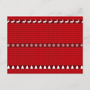 Cartes Pour Fêtes Annuelles Chandail blanc rouge Noël