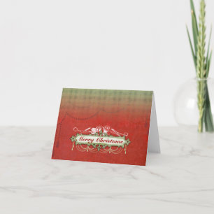 Cartes Pour Fêtes Annuelles Chandelier chic Shabby vacances de Noël couture