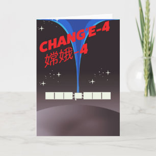 Cartes Pour Fêtes Annuelles Chang'e-4 Chine espace Art.