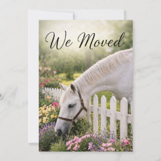 Cartes Pour Fêtes Annuelles Changement d'adresse de cheval 