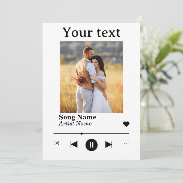 Cartes Pour Fêtes Annuelles Chanson de l'anniversaire de la photo personnalisé (Debout devant)