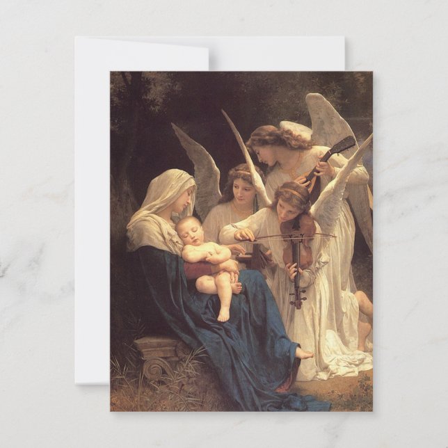 Cartes Pour Fêtes Annuelles Chanson des anges bébé Jésus Noël (Devant)