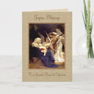 Cartes Pour Fêtes Annuelles Chanson des Anges Religieux Mère Bienheureuse