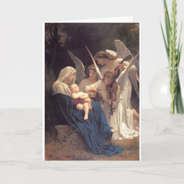 Cartes Pour Fêtes Annuelles Chanson des anges - William-Adolphe Bouguereau (Devant)