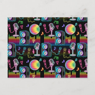Cartes Pour Fêtes Annuelles Chanson Lumineuse Karaoké Musique Party