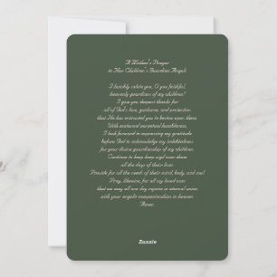 Cartes Pour Fêtes Annuelles Chant d'anges avec la prière de la mère