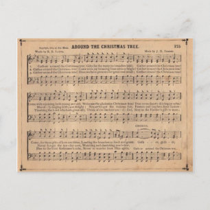 Cartes Pour Fêtes Annuelles Chant de Noël : Autour de l'arbre de Noël