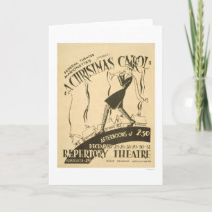 Cartes Pour Fêtes Annuelles Chant de Noël de Dickens WPA 1938