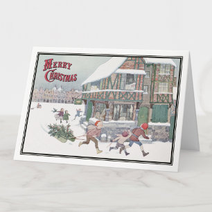 Cartes Pour Fêtes Annuelles Chant de Noël vintage par H. Willebeek Le Mair