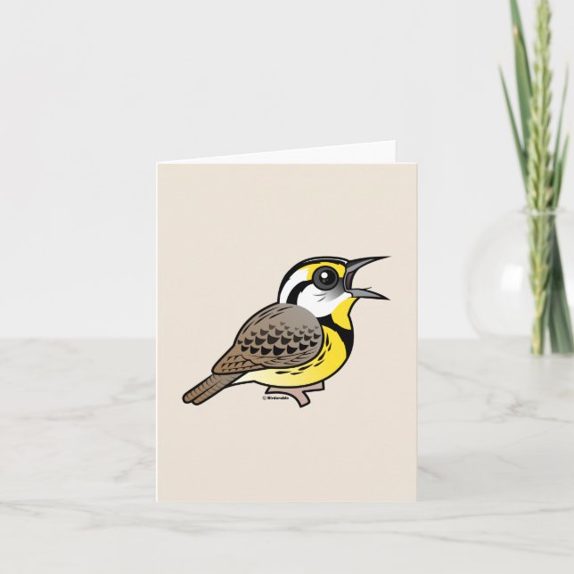 Cartes Pour Fêtes Annuelles Chant Meadowlark oriental (Devant)