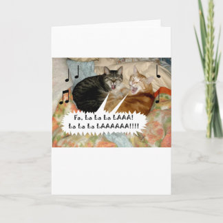 Cartes Pour Fêtes Annuelles Chanter des chats