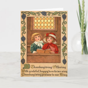 Cartes Pour Fêtes Annuelles Chanter des enfants