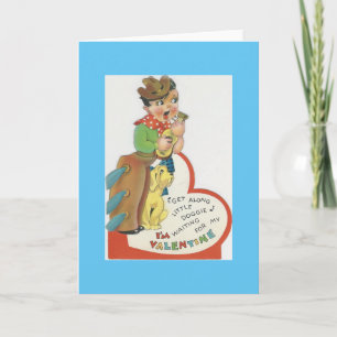 Cartes Pour Fêtes Annuelles Chanteur vintage Cowboy Valentine