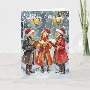 Cartes Pour Fêtes Annuelles Chanteurs de Cantiques de Noël