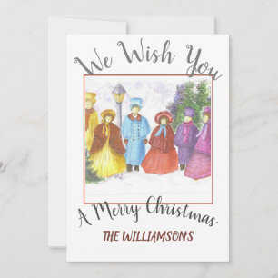 Cartes Pour Fêtes Annuelles Chanteurs de Noël Colorés avec photo
