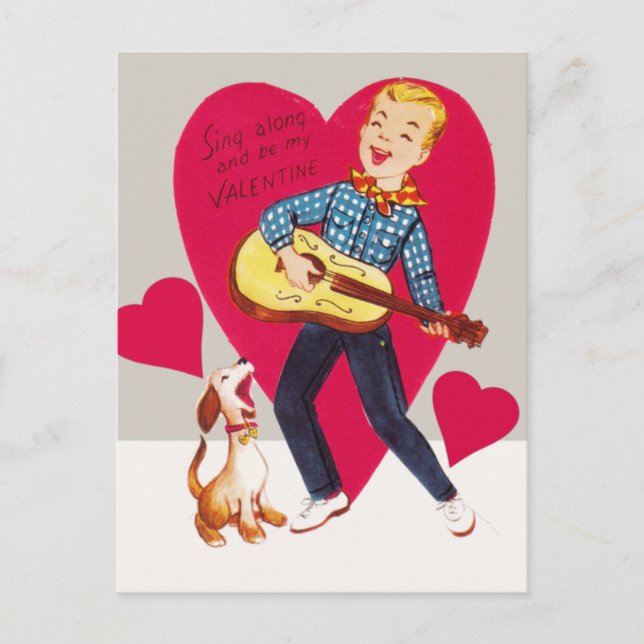 Cartes Pour Fêtes Annuelles Chantez et soyez ma Saint Valentin (Devant)