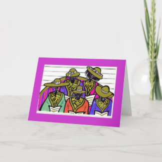 CARTES POUR FÊTES ANNUELLES CHANTEZ LE CHOEUR CHANTENT