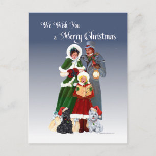 Cartes Pour Fêtes Annuelles Chants de Noël Westie & Scottie