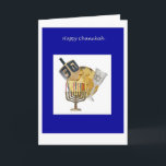 Cartes Pour Fêtes Annuelles Chanukkah Dreidel<br><div class="desc">Dreidels,  latkes,  gelt,  hannukiah : tous s'ajoutent à la joie de Chanukah</div>
