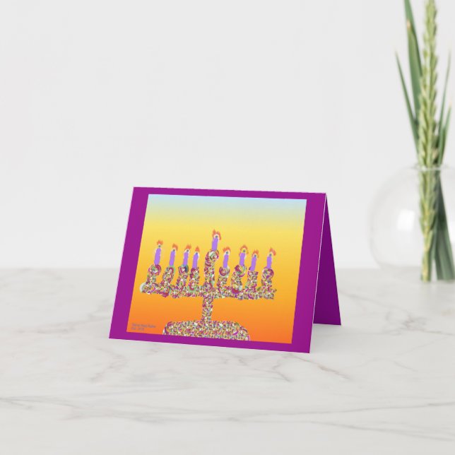 Cartes Pour Fêtes Annuelles Chanukkah menorah cards (Devant)