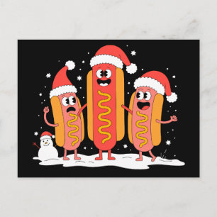 Cartes Pour Fêtes Annuelles Chapeau de Noël de Saint-Sylvestre Saucisse de Fra