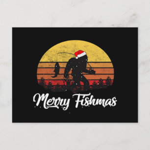 Cartes Pour Fêtes Annuelles Chapeau de Noël de Santa Bigfoot Joyeux Fishmas Vi