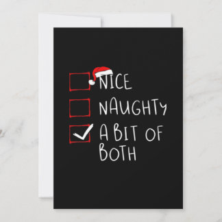 Cartes Pour Fêtes Annuelles Chapeau de Père Noël Agréable Vilain Humeur