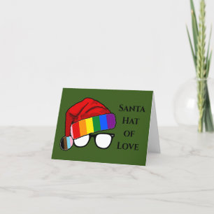 Cartes Pour Fêtes Annuelles Chapeau de Père Noël arc-en-ciel d'amour Photo