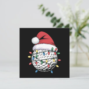 Cartes Pour Fêtes Annuelles Chapeau de Père Noël de balle de golf Noël de golf