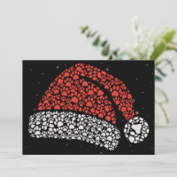 Chapeau de Père Noël Empreinte de Patte Noël Amour