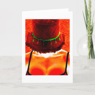 Cartes Pour Fêtes Annuelles chapeau qui prend des vacances