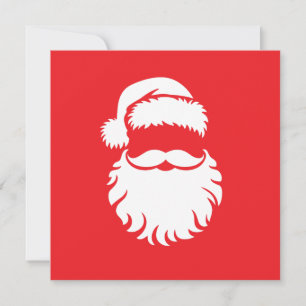 Cartes Pour Fêtes Annuelles Chapeau visage de Père Noël Noël