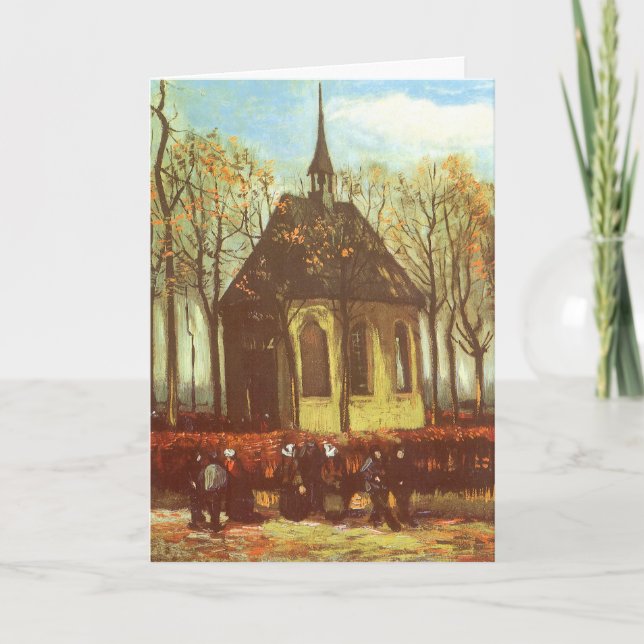 Cartes Pour Fêtes Annuelles Chapelle à Nuenen par Vincent van Gogh, Noël (Devant)