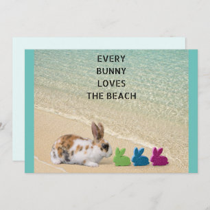 Cartes Pour Fêtes Annuelles Chaque Bunny aime la plage Pâques de Floride