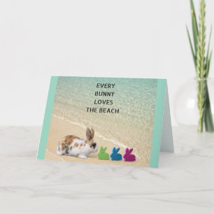 Cartes Pour Fêtes Annuelles Chaque Bunny Aime La Plage Pâques Tropicales