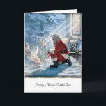 Cartes Pour Fêtes Annuelles Chaque Genou Doit Caisser<br><div class="desc">Chaque genou sera Bow~ Père Noël agenouillé au bébé Jésus.</div>